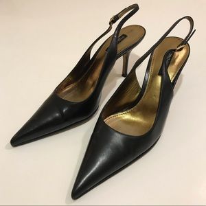 DOLCE & GABBANA Black Leather Pumps - Sling Backs